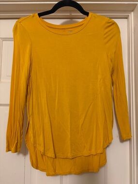 Old Navy Mustard Yellow Long-Sleeve Layered Tee